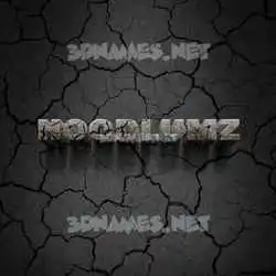 hoodlumz in Cracked Stone style - 3D name wallpaper