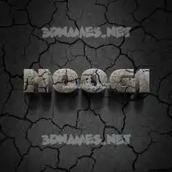 hoogi in Cracked Stone style - 3D name wallpaper