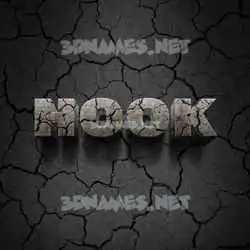 hook in Cracked Stone style - 3D name wallpaper