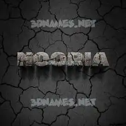 hooria in Cracked Stone style - 3D name wallpaper