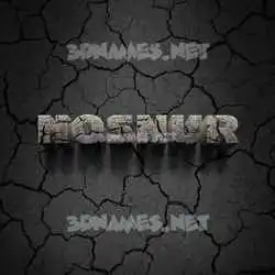 hosnur in Cracked Stone style - 3D name wallpaper