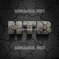 htb in Cracked Stone style - 3D name wallpaper