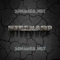 hteenarp in Cracked Stone style - 3D name wallpaper
