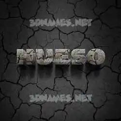 hueso in Cracked Stone style - 3D name wallpaper