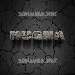 hugna in Cracked Stone style - 3D name wallpaper