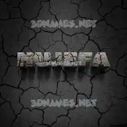 hujefa in Cracked Stone style - 3D name wallpaper
