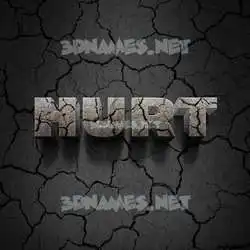 hurt in Cracked Stone style - 3D name wallpaper