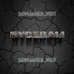 hyderali in Cracked Stone style - 3D name wallpaper