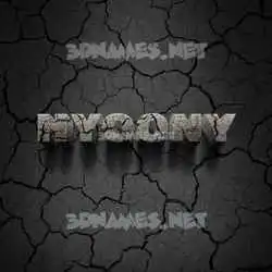 hyoony in Cracked Stone style - 3D name wallpaper