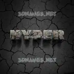 hyper in Cracked Stone style - 3D name wallpaper