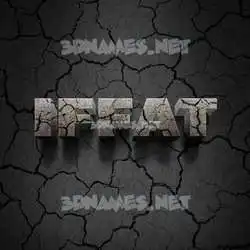 iffat in Cracked Stone style - 3D name wallpaper