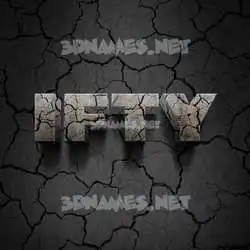 ifty in Cracked Stone style - 3D name wallpaper