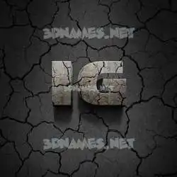 ig in Cracked Stone style - 3D name wallpaper