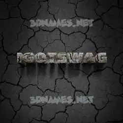 igotswag in Cracked Stone style - 3D name wallpaper