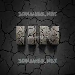 iin in Cracked Stone style - 3D name wallpaper
