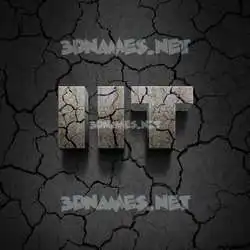 iit in Cracked Stone style - 3D name wallpaper