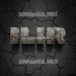 ilir in Cracked Stone style - 3D name wallpaper