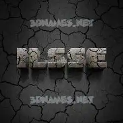 ilsse in Cracked Stone style - 3D name wallpaper