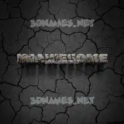 imawesome in Cracked Stone style - 3D name wallpaper