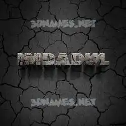 imdadul in Cracked Stone style - 3D name wallpaper