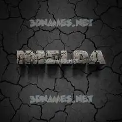 imelda in Cracked Stone style - 3D name wallpaper