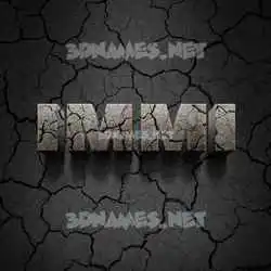immi in Cracked Stone style - 3D name wallpaper