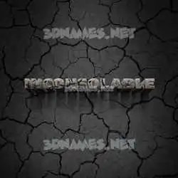inconsolable in Cracked Stone style - 3D name wallpaper