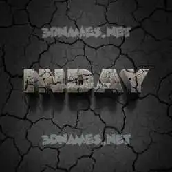 inday in Cracked Stone style - 3D name wallpaper