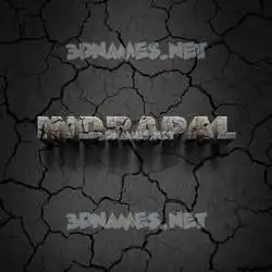 indrapal in Cracked Stone style - 3D name wallpaper