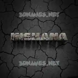 inshana in Cracked Stone style - 3D name wallpaper