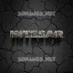 intesar in Cracked Stone style - 3D name wallpaper