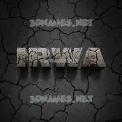 irwa in Cracked Stone style - 3D name wallpaper