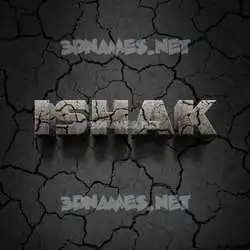 ishak in Cracked Stone style - 3D name wallpaper