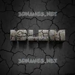 islem in Cracked Stone style - 3D name wallpaper
