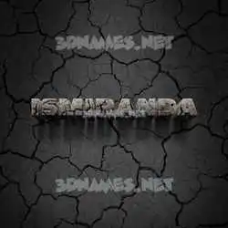 ismiranda in Cracked Stone style - 3D name wallpaper