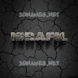 israfil in Cracked Stone style - 3D name wallpaper