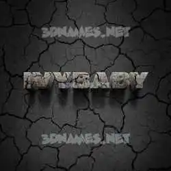 ivybaby in Cracked Stone style - 3D name wallpaper