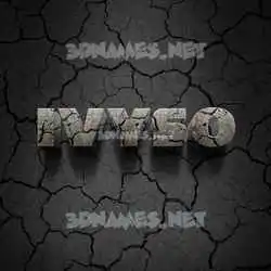 ivyso in Cracked Stone style - 3D name wallpaper