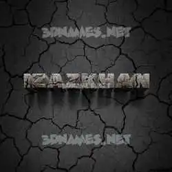 izazkhan in Cracked Stone style - 3D name wallpaper