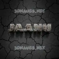jaanu in Cracked Stone style - 3D name wallpaper