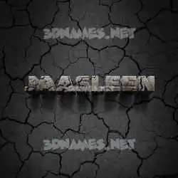 jaasleen in Cracked Stone style - 3D name wallpaper