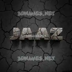 jaaz in Cracked Stone style - 3D name wallpaper