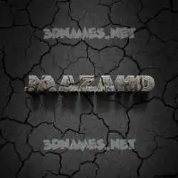 jaazahd in Cracked Stone style - 3D name wallpaper