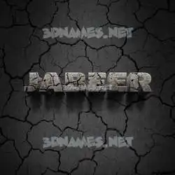jabeer in Cracked Stone style - 3D name wallpaper