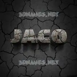 jaco in Cracked Stone style - 3D name wallpaper