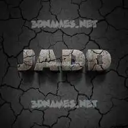 jadd in Cracked Stone style - 3D name wallpaper