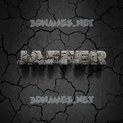jaffer in Cracked Stone style - 3D name wallpaper