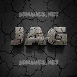 jag in Cracked Stone style - 3D name wallpaper