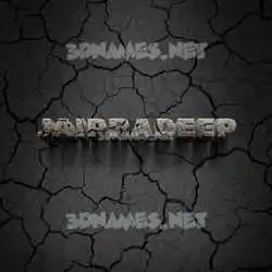 jaipradeep in Cracked Stone style - 3D name wallpaper