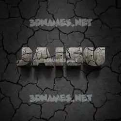 jaisu in Cracked Stone style - 3D name wallpaper